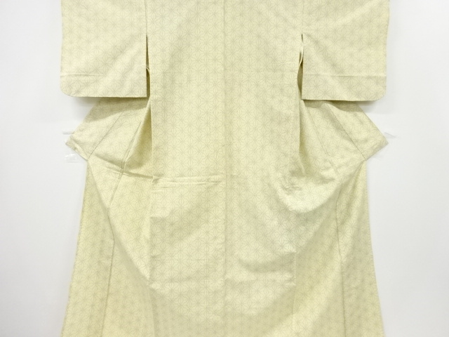 JAPANESE KIMONO / ANTIQUE HITOE KIMONO / SILK / TSUMUGI / WOVEN ASANOHA